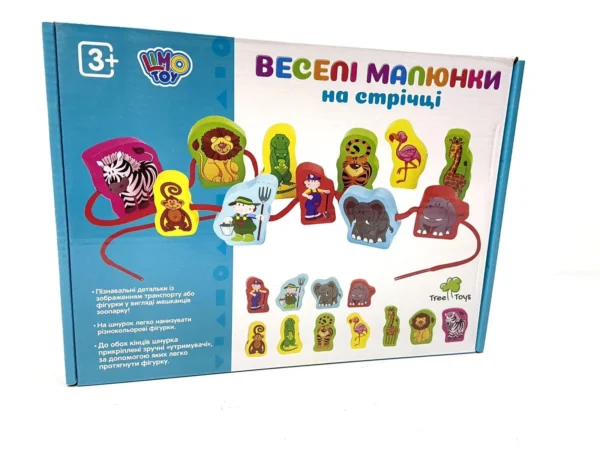 Развивающая деревянная игрушка - Шнуровка Животные — изображение 3