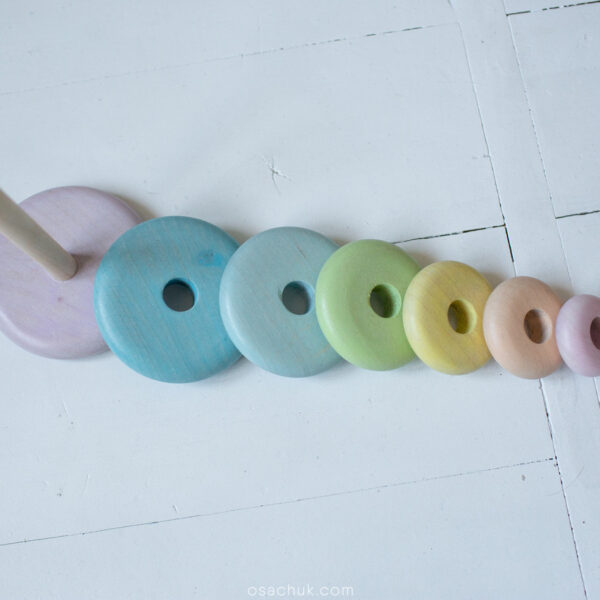 Дитяча іграшка. Піраміда фарбована. Екопродукт. 8.5х21см