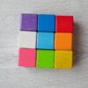 Деревянный конструктор Кубики крашеные. 4х4. Экопродукт. 9шт.