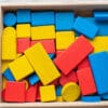 Блоки Д‘єнеша з натурального дерева 25х18 см дитяча іграшка конструктор на 48 деталей
