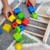 Деревянный сортер «Базовые цвета» — первая развивающая игрушка для малышей