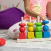Деревянный сортер «Базовые цвета» — первая развивающая игрушка для малышей