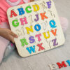 Деревянная рамка-вкладыш Алфавит англ. цветной. Экопазл. 25х25см