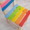 Дитяча дерев'яна іграшка. Стілець кольоровий. Екопродукт. Дитяча кімната. 45х25х25см
