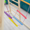 Дитяча дерев'яна кольорова драбинка. Екопродукт. Дитяча кімната. 130х 30см