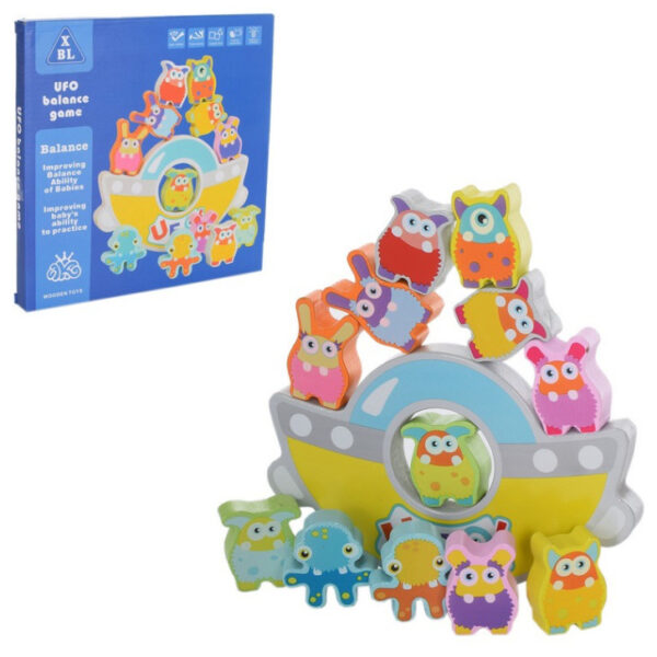 Деревянный балансир "Корабль" Bambi MD 1661 с фигурками животных