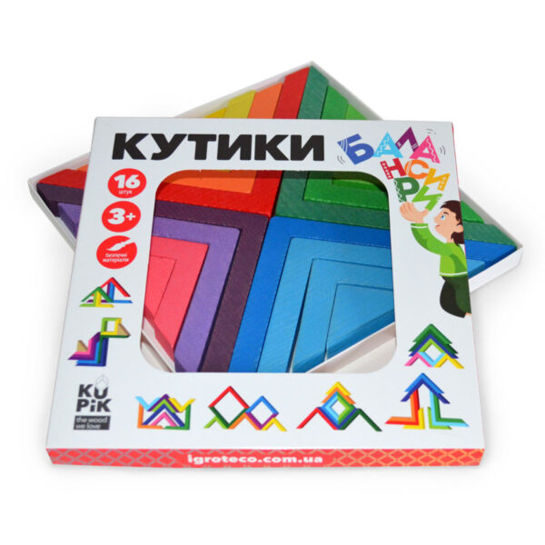 Розвиваюча іграшка-балансир "Кутики" Kupik 900095, 16 елементів - Зображення 2