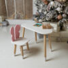 Білий стіл хмарка і стілець метелик дитячий рожевий. білий дитячий столик