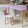 4780738537_dityachij-stolik-hmarka Детский столик тучка и стульчик коронка фиолетовый. Столик для игр, уроков, еды