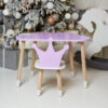 4780738540_dityachij-stolik-hmarka Детский столик тучка и стульчик коронка фиолетовый. Столик для игр, уроков, еды