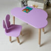 Детский столик тучка и стульчик бабочка фиолетовый. Столик для игр, уроков, еды