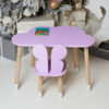 Детский столик тучка и стульчик бабочка фиолетовый. Столик для игр, уроков, еды