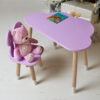 Детский столик тучка и стульчик бабочка фиолетовый. Столик для игр, уроков, еды