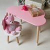 4780741246_dityachij-stolik-tuchka Детский столик тучка и стульчик медвежонок розовые с белым сиденьем. Столик для игр, уроков, еды