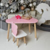 4780741255_dityachij-stolik-tuchka Детский столик тучка и стульчик медвежонок розовые с белым сиденьем. Столик для игр, уроков, еды