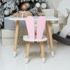 4780743319_belyj-pryamougolnyj-stolik Белый прямоугольный столик и стульчик детский розовый зайчик с белым сиденьем. Белый детский столик