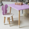 4780745606_fioletovij-pryamokutnij-stolik Фіолетовий прямокутний столик і стільчик дитячий метелик із білим сидінням. Фіолетовий дитячий столик