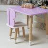 4780745607_fioletovij-pryamokutnij-stolik Фіолетовий прямокутний столик і стільчик дитячий метелик із білим сидінням. Фіолетовий дитячий столик