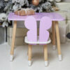 4780745608_fioletovij-pryamokutnij-stolik Фіолетовий прямокутний столик і стільчик дитячий метелик із білим сидінням. Фіолетовий дитячий столик