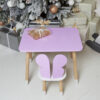 4780745609_fioletovij-pryamokutnij-stolik Фіолетовий прямокутний столик і стільчик дитячий метелик із білим сидінням. Фіолетовий дитячий столик