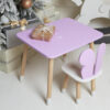 4780745610_fioletovij-pryamokutnij-stolik Фіолетовий прямокутний столик і стільчик дитячий метелик із білим сидінням. Фіолетовий дитячий столик