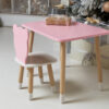4780745714_rozhevij-pryamokutnij-stil Рожевий прямокутний стіл і стільчик дитячий ведмежа з білим сидінням. Рожевий дитячий столик