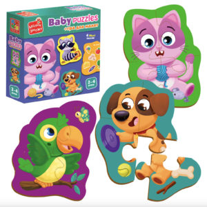 Пазли максі Vladi Toys картонні з грою Малюк Зможе «Хатні улюбленці»