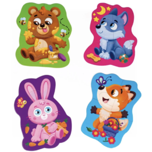 Пазли максі Vladi Toys картонні з грою Малюк Зможе «Лісові звірі»
