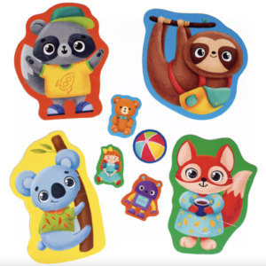 Пазли максі Vladi Toys картонні з грою Малюк Зможе «Тварини. Іграшки»