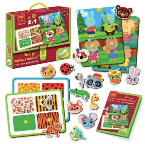 Игра развивающая Vladi Toys с липучками. Чья окраска? Где чья мордашка? VT1310-06 (укр) — изображение 2