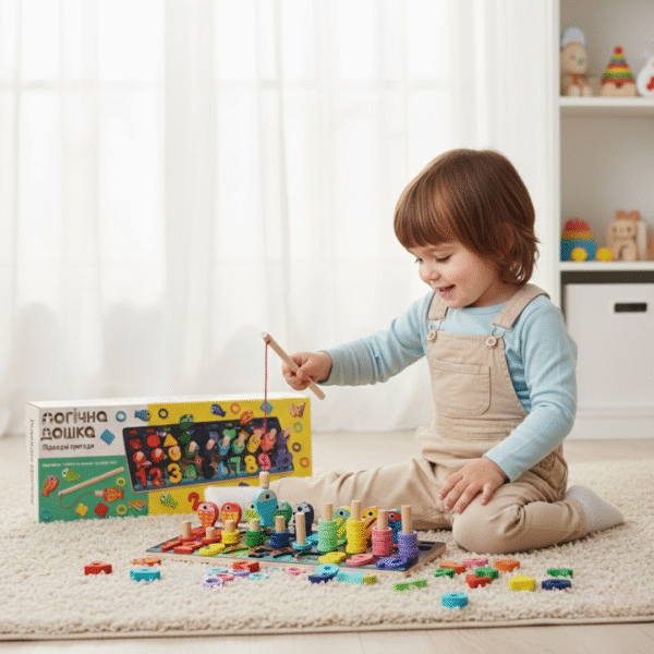 логічна дошка деревяна - бізі дошка