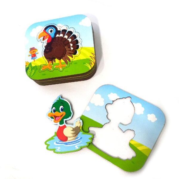 Дерев’яні дощечки “На фермі” для самих маленьких. Розмір 11 х 10см(цілого зображення). В наборі 12шт. Матеріал ХДФ 2,5мм.