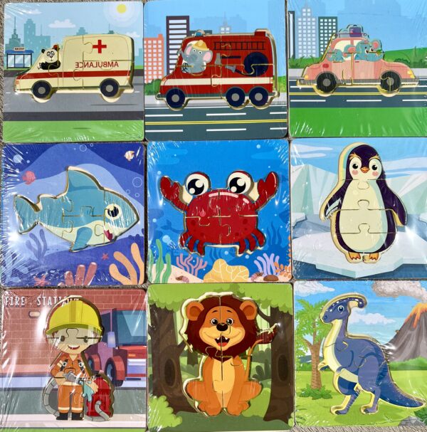 4 детали пазли, микс видов (животное, транспорт, морск.житель, динозавр, фигурка-проф, насекомое, птица). 4 детали пазли, микс видов (животное, транспорт, морск.житель, динозавр, фигурка-проф, насекомое, птица).