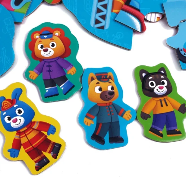 Гра розвиваюча Vladi Toys пазли картонні з грою.Транспорт. Тварини. VT1722-28 4