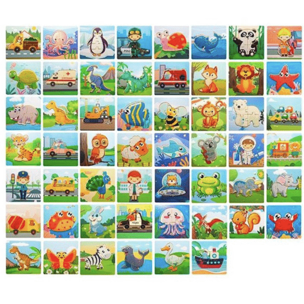 Деревянная игрушка Пазлы, 4 детали,