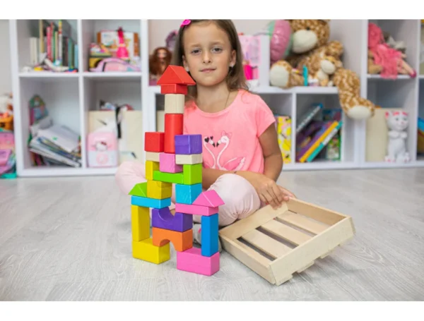 Дерев'яний конструктор для дітей 48 деталей 26х35 см 3 Дерев'яний конструктор для дітей 48 деталей 26х35 см 3