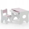Комплект дитячих меблів столик та стільчик 70×45×51, стіл та стілець у дитячу, білий з рожевим,1 Комплект дитячих меблів столик та стільчик 70×45×51, стіл та стілець у дитячу, білий з рожевим, 1