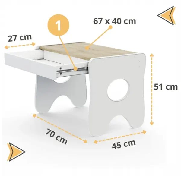 6820285925_w640_h2048_znimok_ekrana_2025_08_27_o_14.47.14 Набор детской мебели: стол с ящиком и стул (белый с деревом)