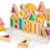 Дерев’яний конструктор “Світло і тіні” – набір із 24 кольорових блоків із прозорими вставками. 2