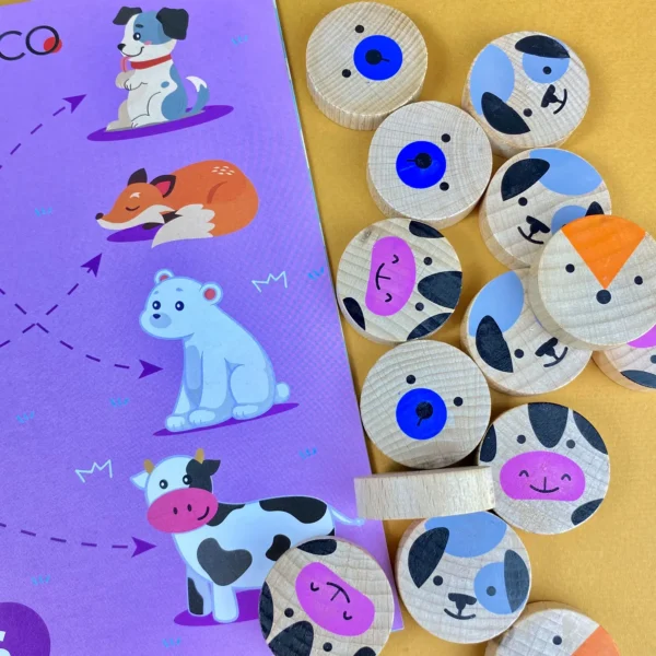 Судоку Тварини -настільная деревяна гра для малюків від 3 років