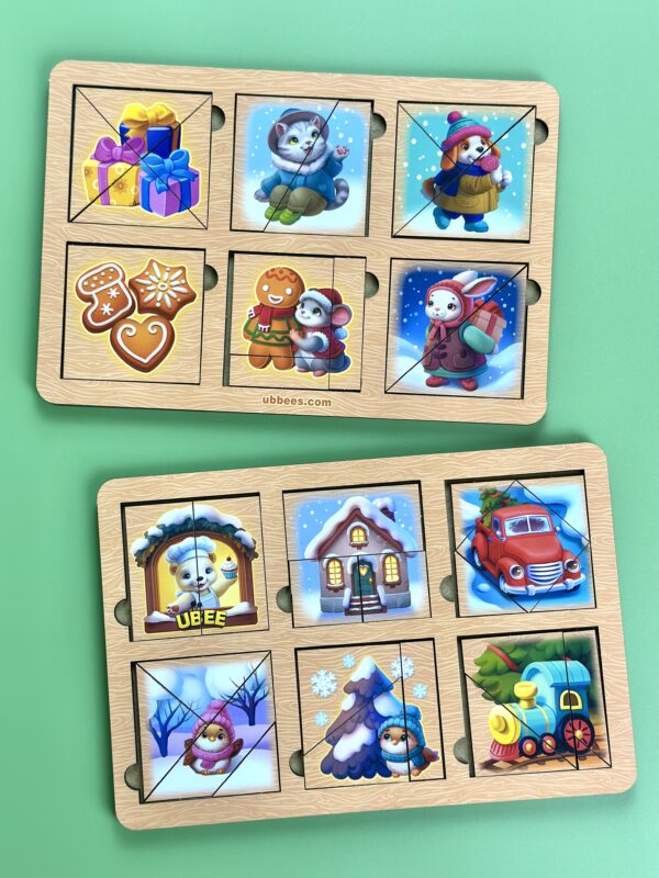 Розвиваюча гра-пазл «Зимові квадрати Нікітіна 1 рівень» (24 × 16 см) – для дітей 2+ років Розвиваюча гра-пазл «Зимові квадрати Нікітіна 1 рівень» (24 × 16 см) – для дітей 2+ років