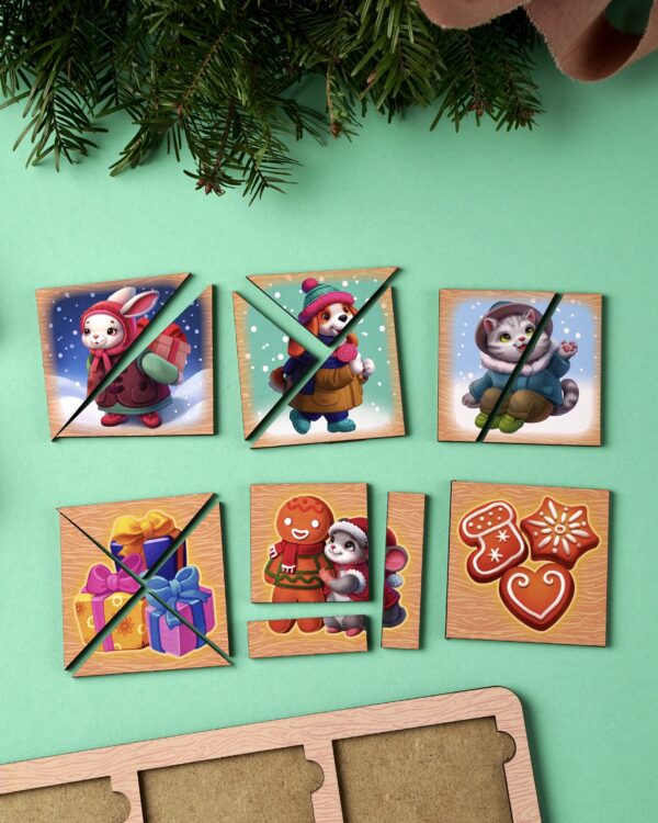 Розвиваюча гра-пазл «Зимові квадрати Нікітіна 1 рівень» 3 Розвиваюча гра-пазл «Зимові квадрати Нікітіна 1 рівень» 3