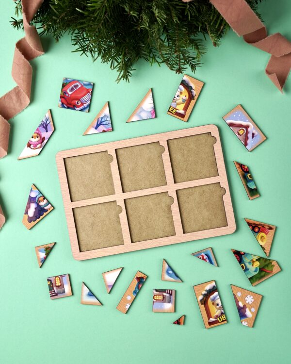 Розвиваюча гра-пазл «Зимові квадрати Нікітіна 1 рівень» 2 Розвиваюча гра-пазл «Зимові квадрати Нікітіна 1 рівень» 2