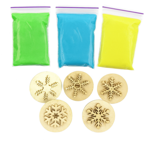 штампи сніжинки із тістом 3 брекета