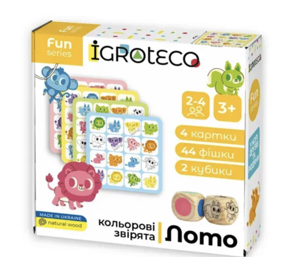 Розумне Лото "Кольорові звірята" Розумне Лото "Кольорові звірята"