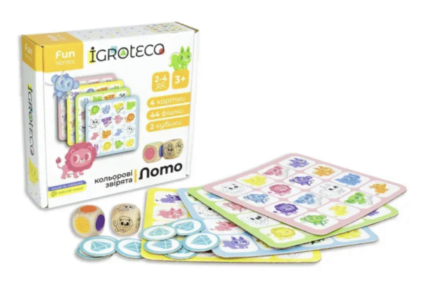 Розумне Лото "Кольорові звірята" фото 1 Розумне Лото "Кольорові звірята" фото 1