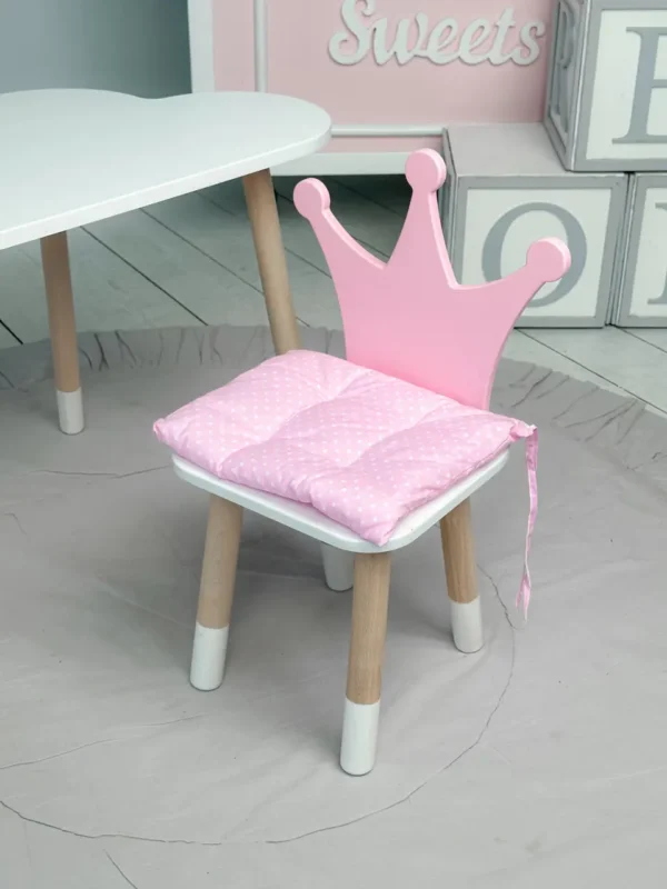 Подушка м'яка для дитячого стільчика 23х28, для стільчика коронка Подушка м'яка для дитячого стільчика 23х28, для стільчика коронка