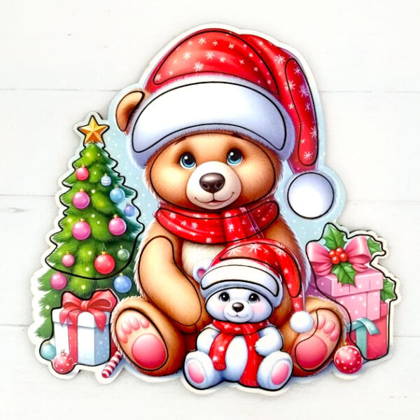 Дерев’яний пазл Ведмежата D-01727