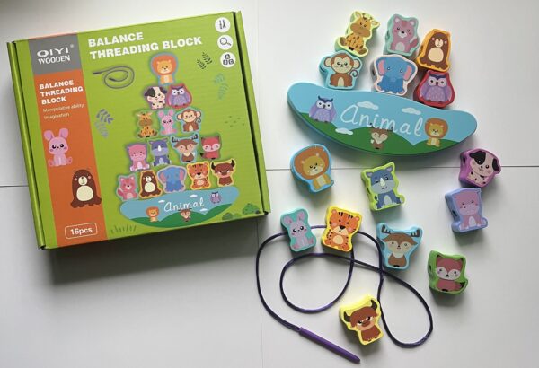 Дерев’яний балансир - шнурівка: Тваринки — розвиваюча логічна гра для дітей 2–4 років (Дерев’яний балансир - шнурівка: Тваринки — розвиваюча логічна гра для дітей 2–4 років 153174-1 Дерев’яний балансир - шнурівка: Тваринки — розвиваюча логічна гра для дітей 2–4 років 1