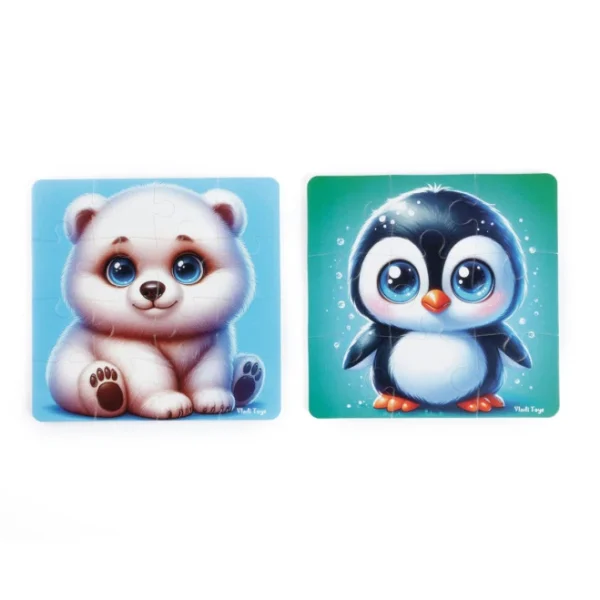 Гра розвиваюча Vladi Toys м'які пазли " Ведмедик та пінгвеня" VT1102-38 2